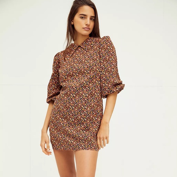 free people making plans floral mini dress, size 12 / large - Picture 2 of 11